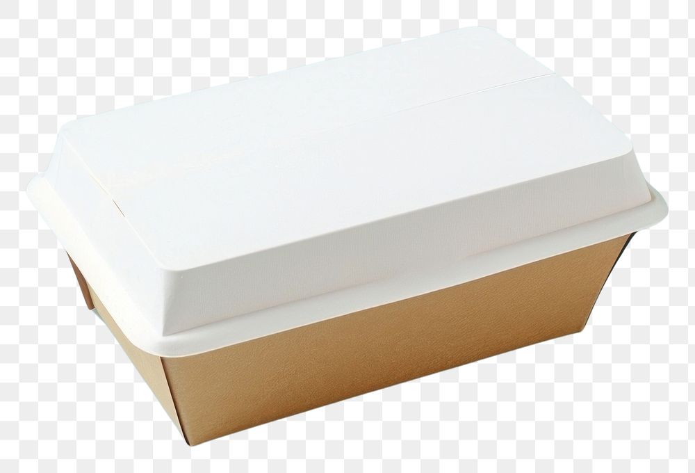 PNG Paper lunchbox mockup cardboard carton paper.