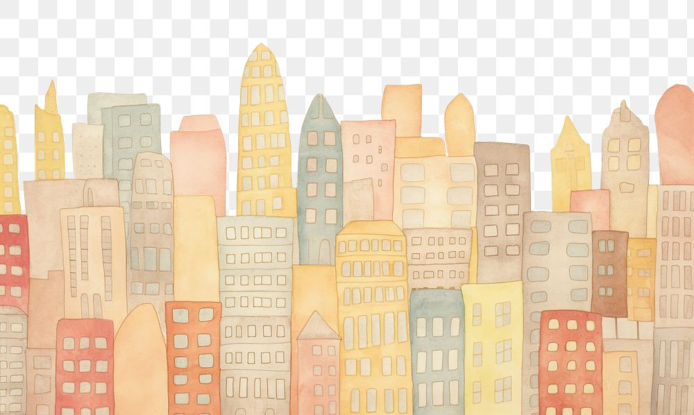 PNG  City background painting drawing backgrounds. AI generated Image by rawpixel.