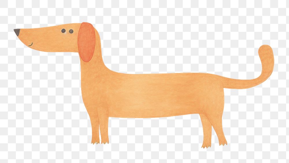 PNG  Simple dog background painting drawing animal. AI generated Image by rawpixel.