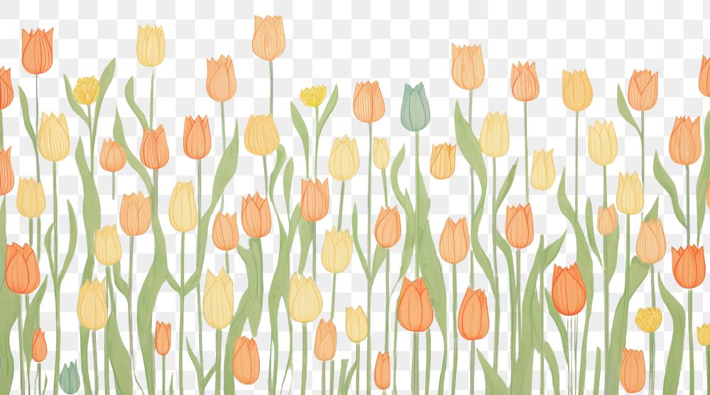 PNG  Tulip background painting backgrounds pattern. AI generated Image by rawpixel.