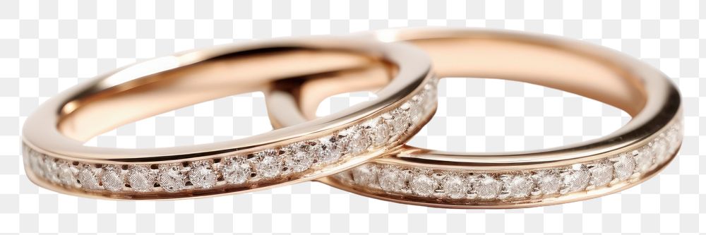 PNG 2 wedding rings with diamond jewelry silver white background. AI generated Image by rawpixel.