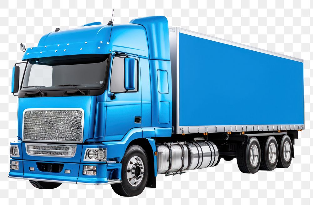 PNG Truck vehicle trailer blue.