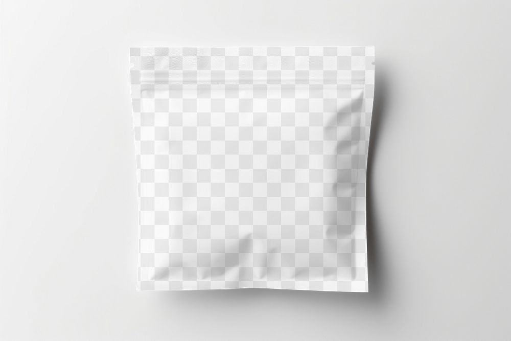 Food pouch bag png mockup, transparent design