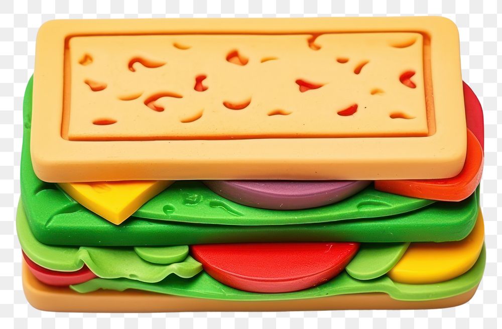 PNG  Plasticine of sandwich lunch bread food.