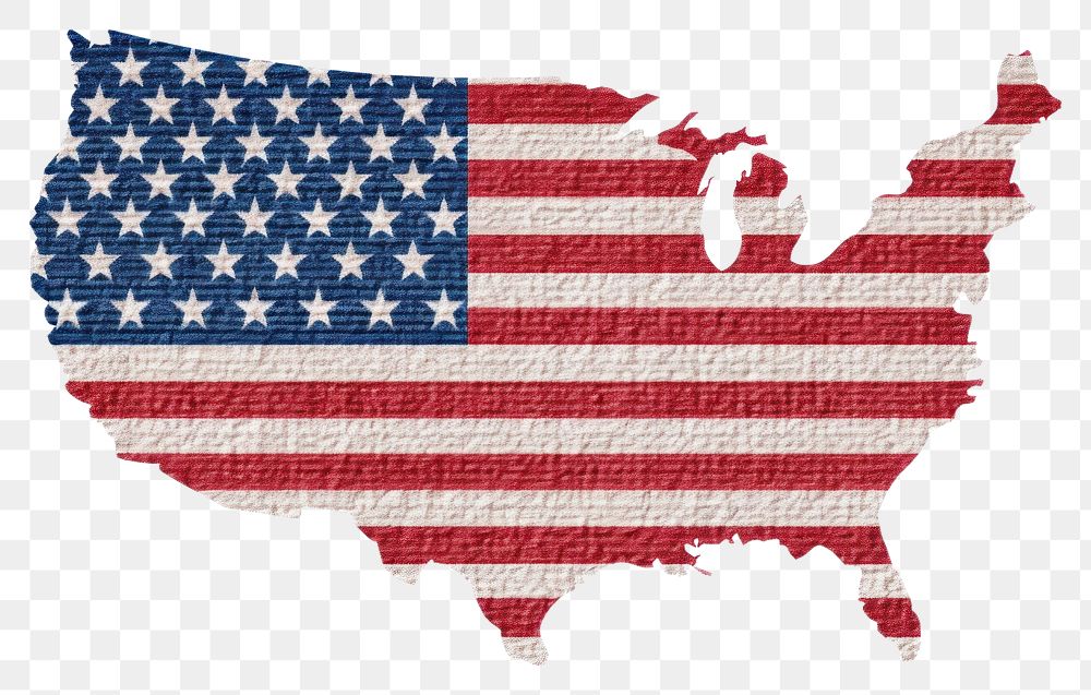 PNG  American flag in shape of United States map american flag independence patriotism. AI generated Image by rawpixel.