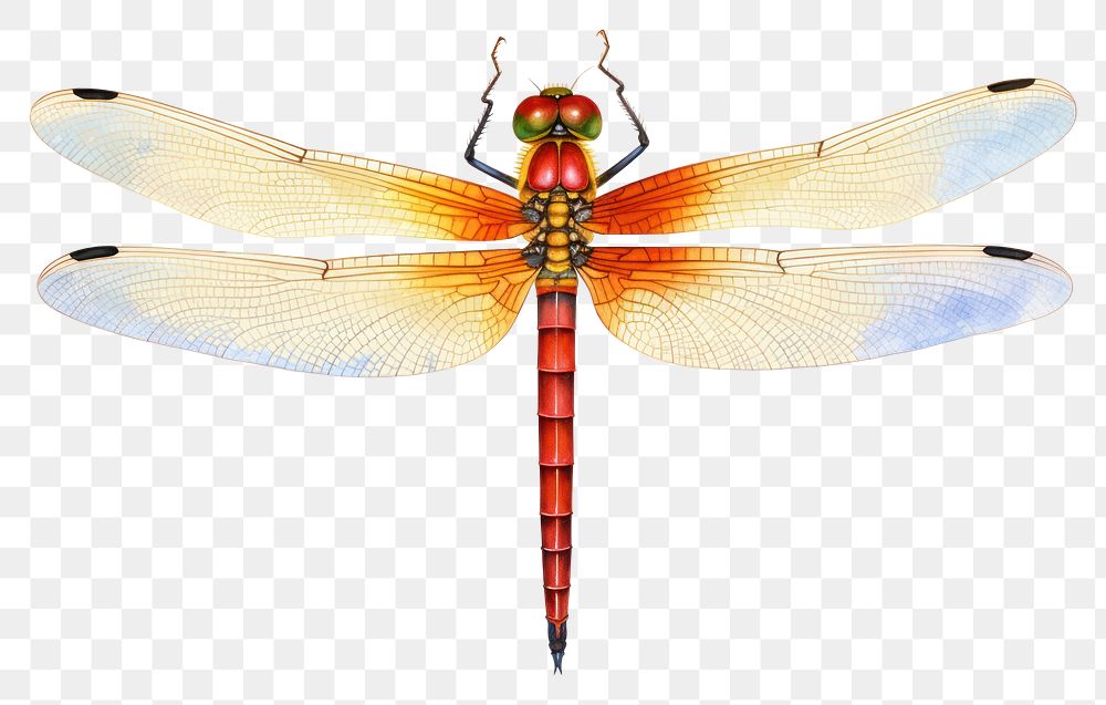 PNG Dragonfly animal insect white background.