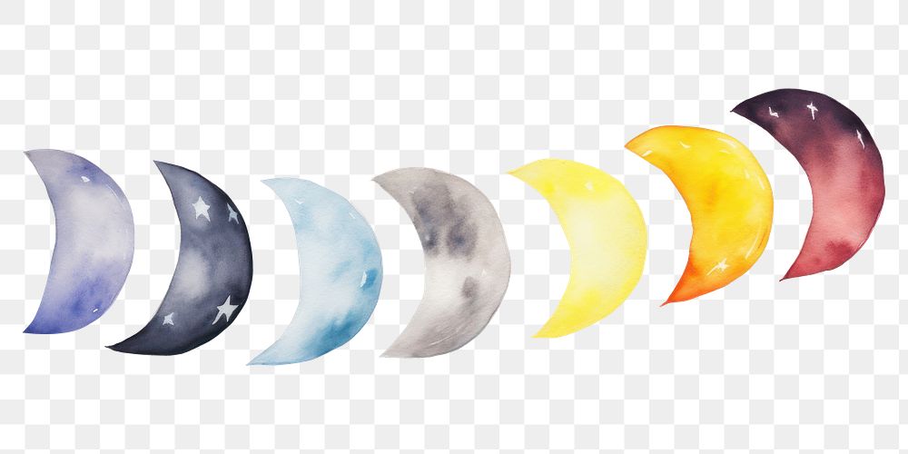 PNG Moon border moon water white background.