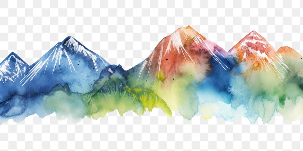 PNG Mountain mountain panoramic painting.