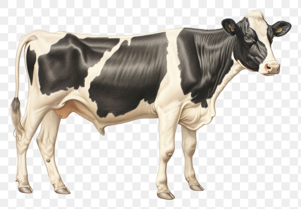 PNG Dairy cow livestock drawing mammal.