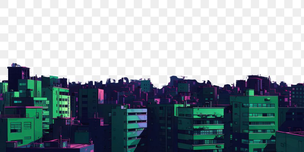 PNG Minimal skyline buildings architecture cityscape outdoors.