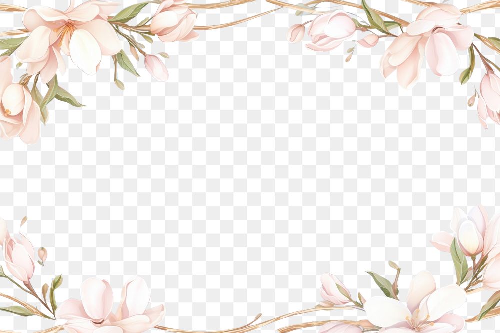 PNG  Backgrounds magnolia blossom pattern. AI generated Image by rawpixel.