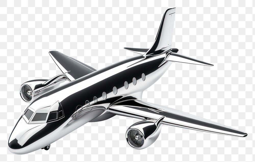 PNG Plane Chrome material airplane aircraft airliner.