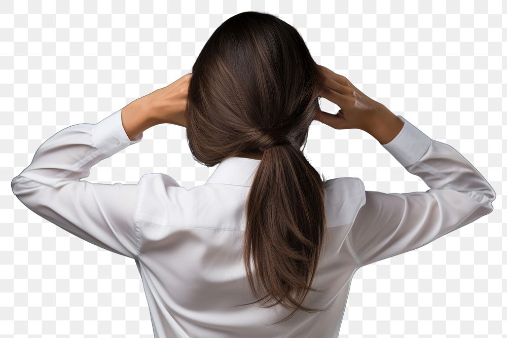 PNG  Business woman adult back disappointment. AI generated Image by rawpixel.