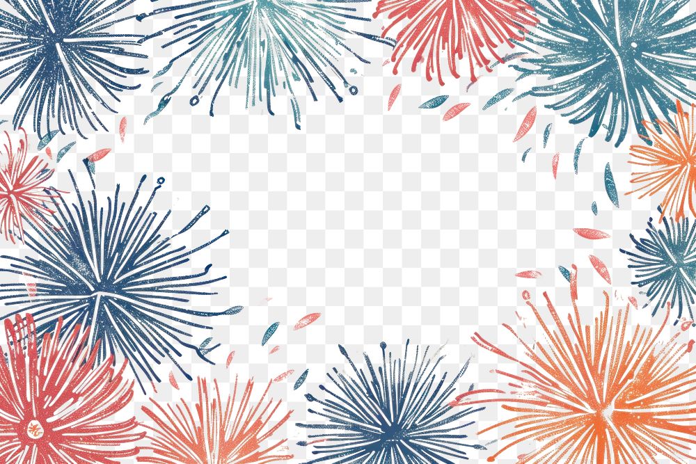 PNG Firework frame fireworks pattern backgrounds. AI generated Image by rawpixel.