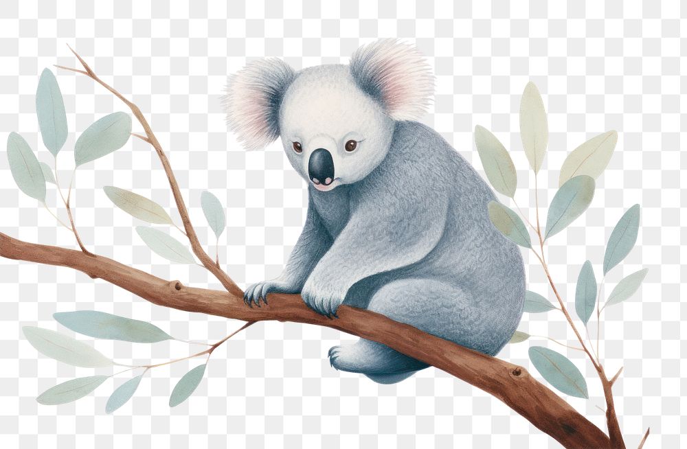 PNG  Koala wildlife sitting animal. AI generated Image by rawpixel.