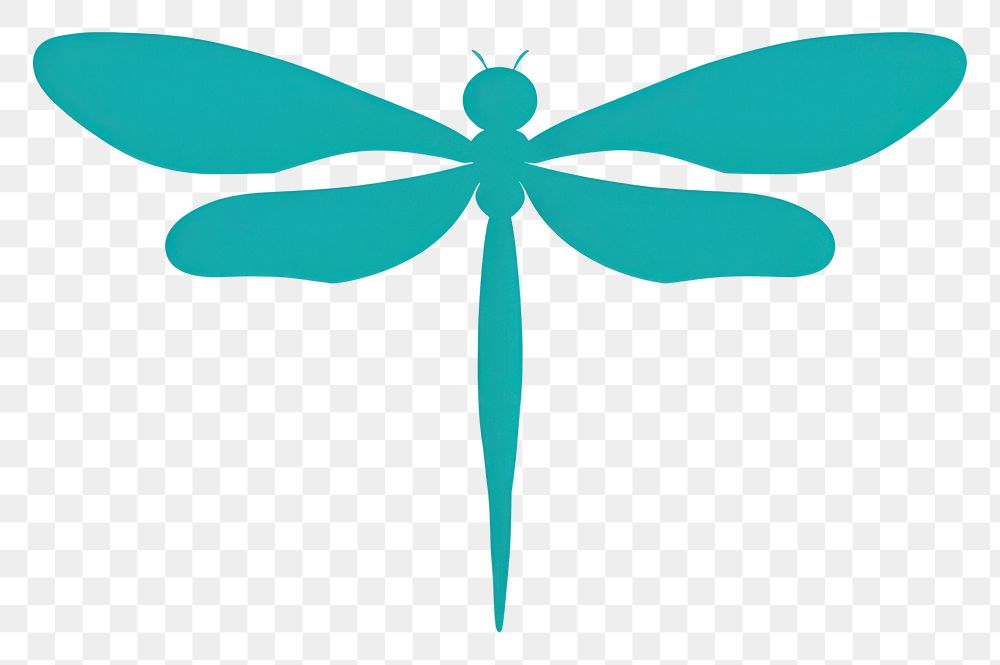 PNG  Dragonfly icon turquoise insect animal.
