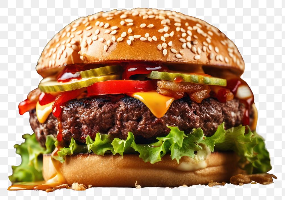 PNG Extreme close up of Burger food burger table.