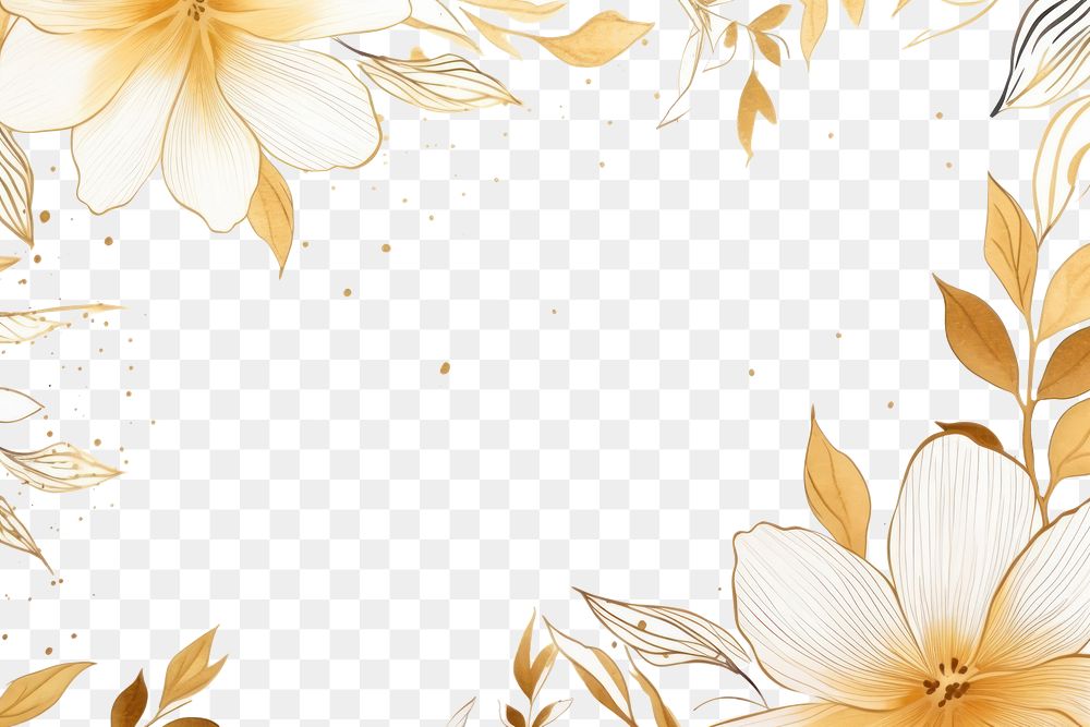 PNG Botanical flower frame backgrounds pattern paper. AI generated Image by rawpixel.