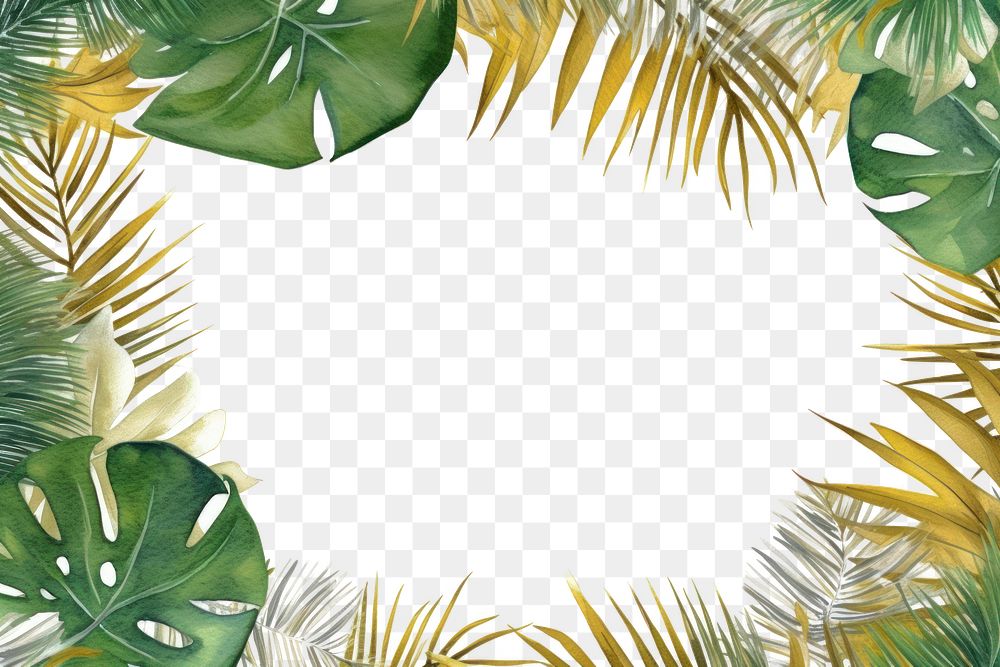 PNG Monstera border frame backgrounds nature plant. AI generated Image by rawpixel.