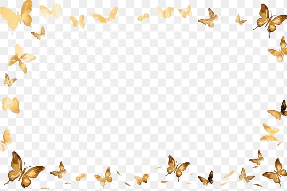 PNG Butterfly border frame backgrounds paper pattern. AI generated Image by rawpixel.