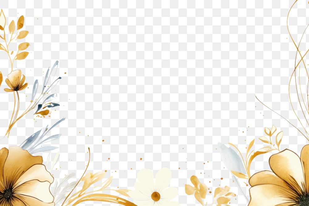 PNG Daisy border frame backgrounds pattern paper. AI generated Image by rawpixel.