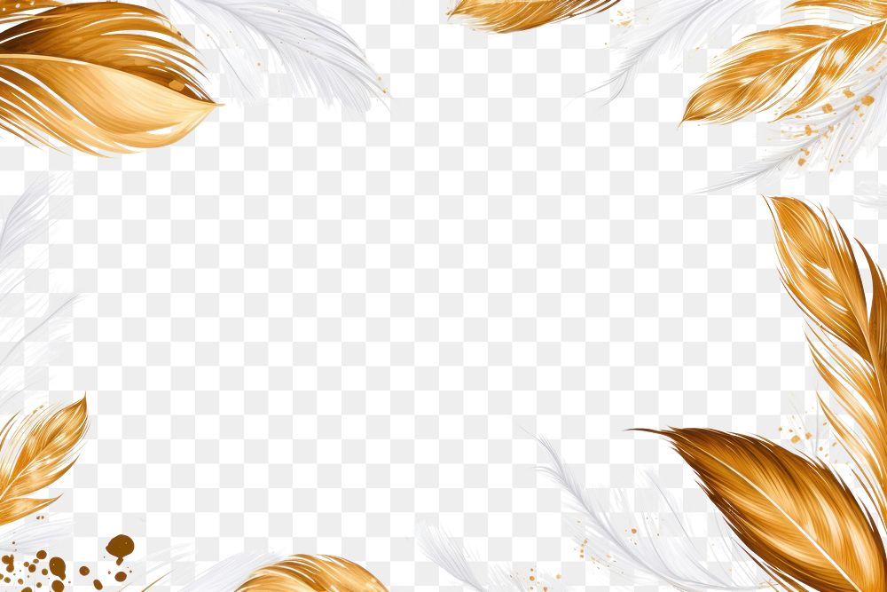 PNG Feather border frame backgrounds pattern abstract. AI generated Image by rawpixel.