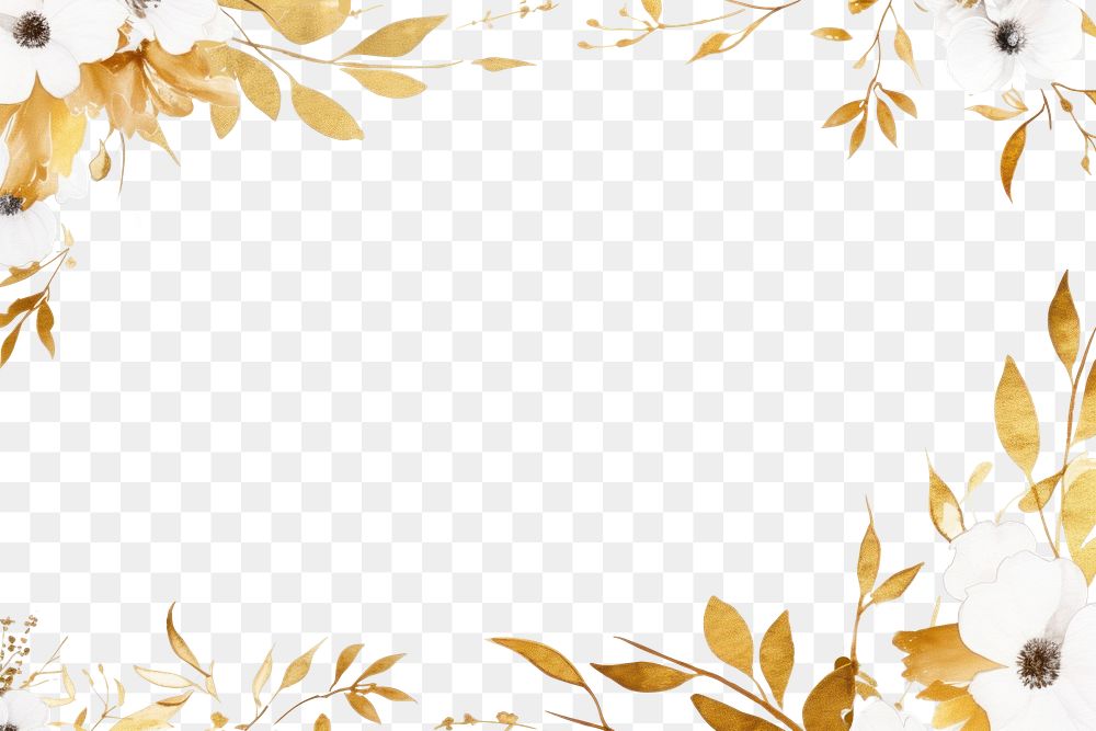 PNG Floral border frame backgrounds pattern white. AI generated Image by rawpixel.
