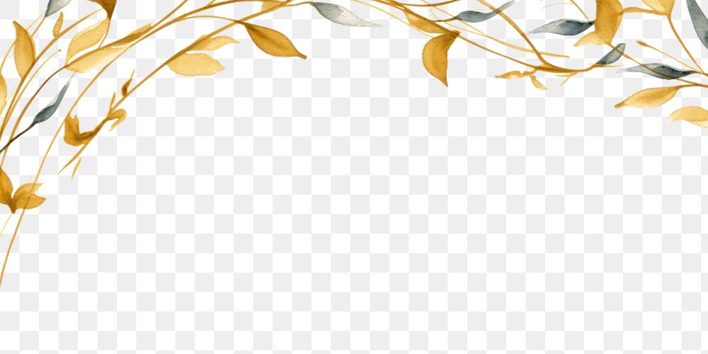 PNG Ivy border frame backgrounds pattern gold. AI generated Image by rawpixel.