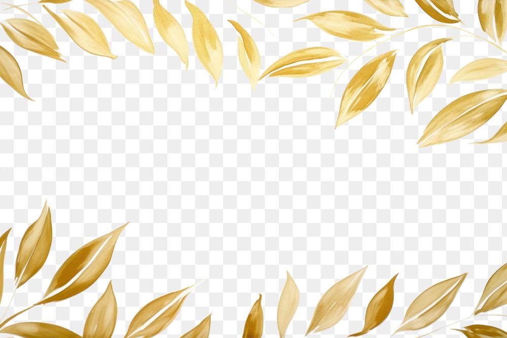PNG Leaves border frame backgrounds pattern texture. AI generated Image by rawpixel.