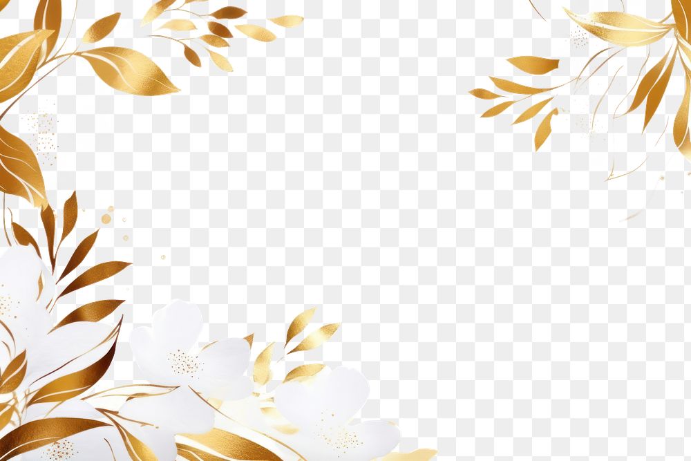 PNG Lily border frame backgrounds pattern gold. AI generated Image by rawpixel.