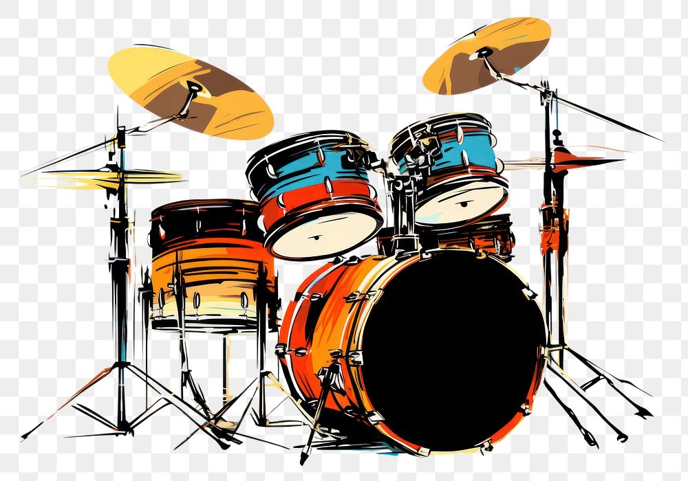 PNG Jazz drum drums percussion white background. AI generated Image by rawpixel.