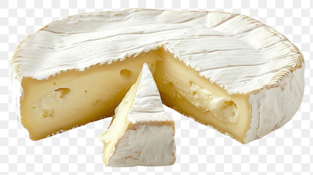 PNG  Picese of cheese brie food parmigiano-reggiano white background.