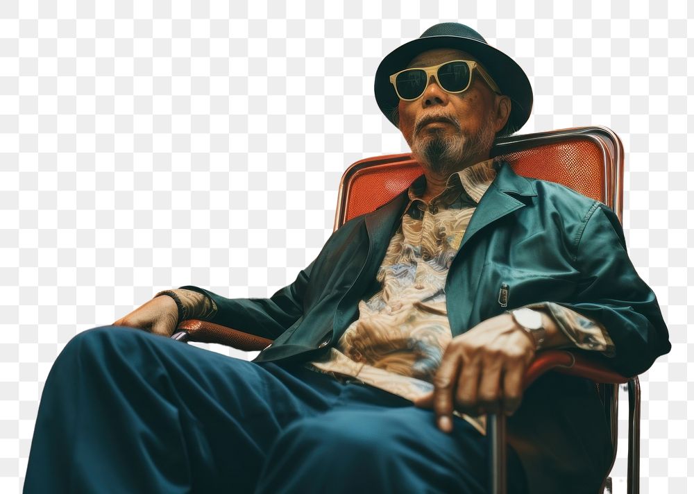 PNG Hong konger man sitting street adult. AI generated Image by rawpixel.