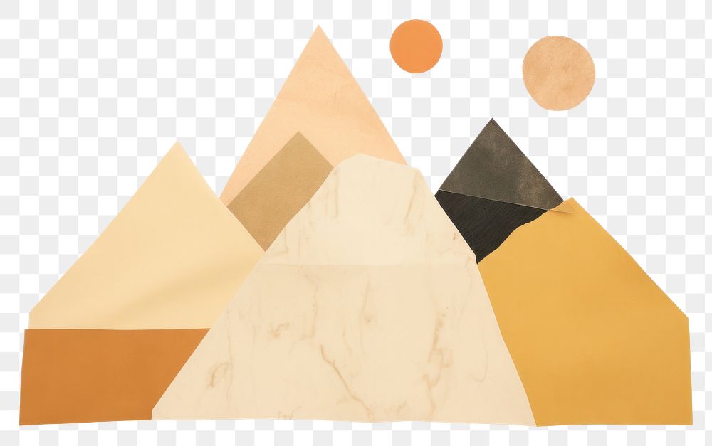 PNG  Craft paper collage element mountain white background architecture.