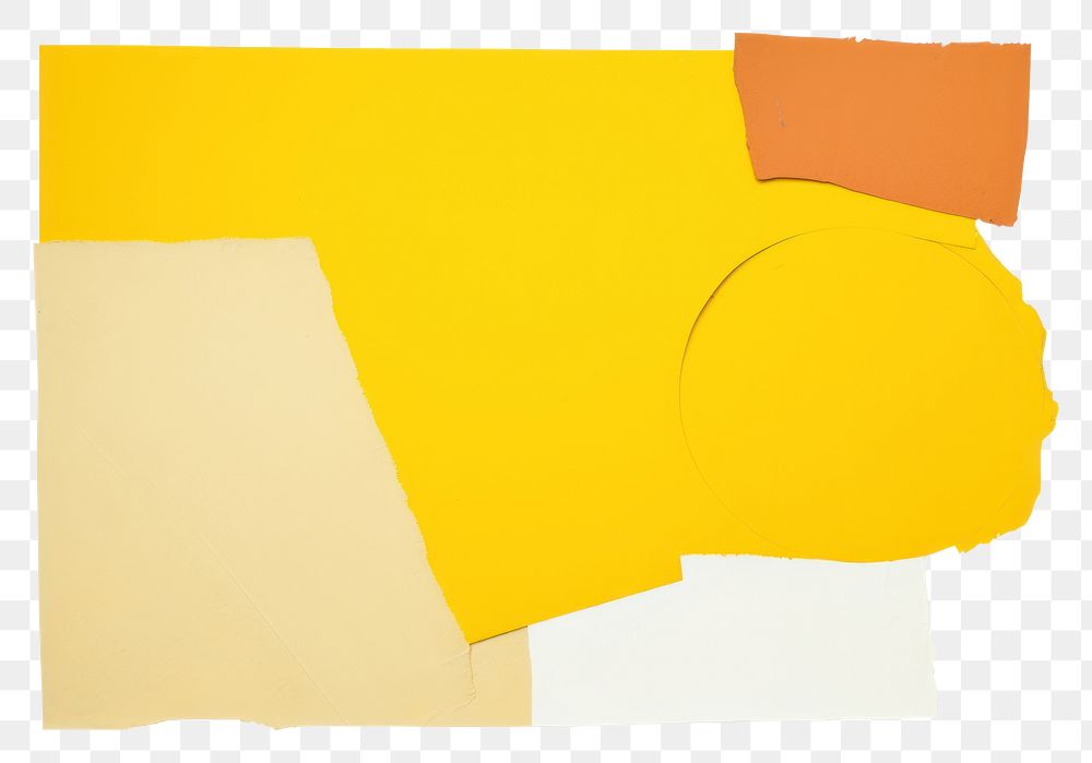 PNG  Yellow paper collage element white background creativity rectangle.