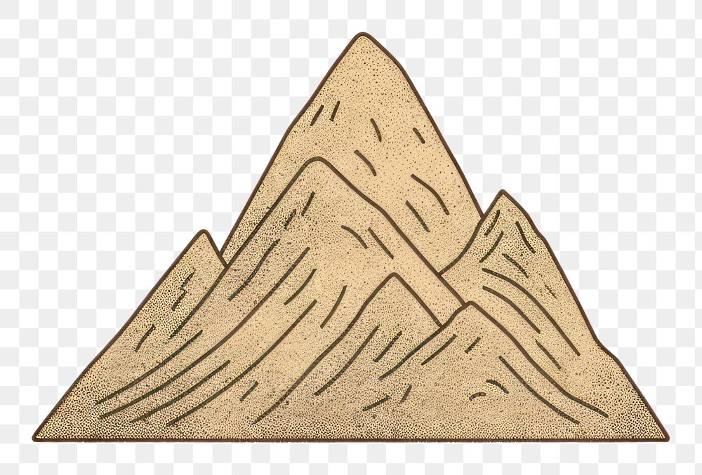PNG Mountain outdoors pyramid drawing.