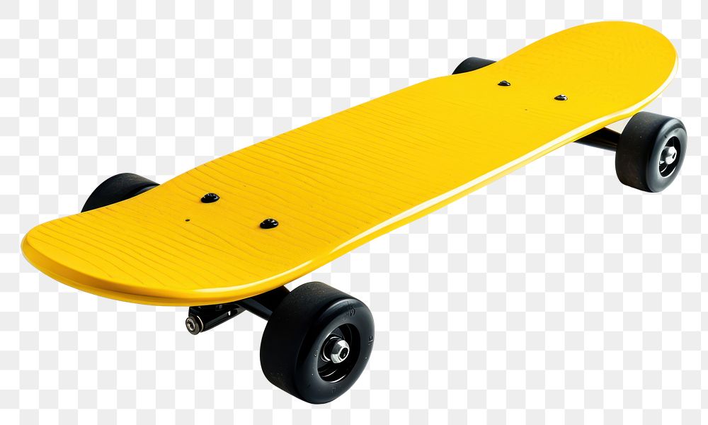 PNG  Yellow skate board skateboard wheel white background.