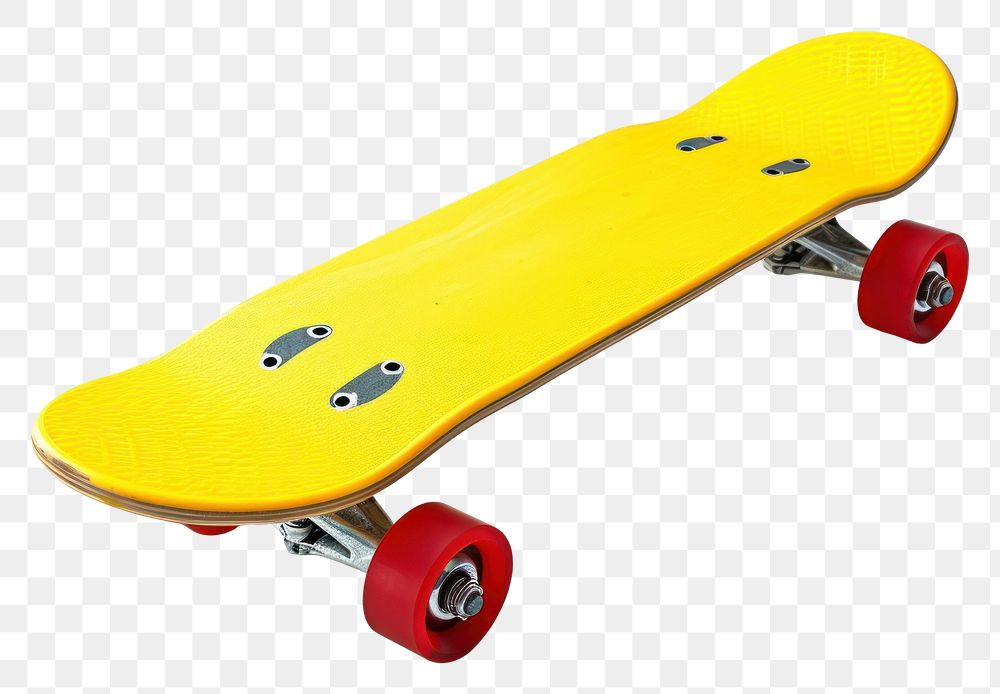 PNG  Yellow skate board skateboard white background skateboarding.