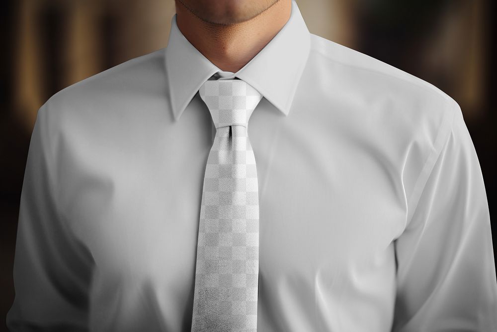 Necktie png mockup, transparent design