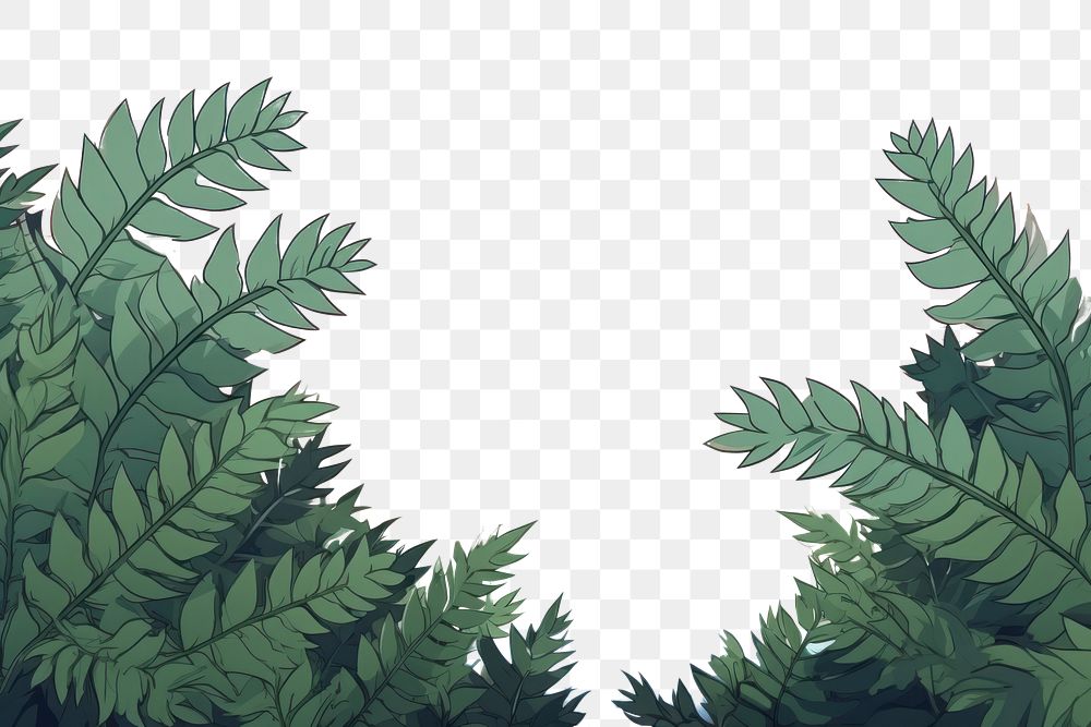 PNG Illustration fern leaves landscape backgrounds outdoors nature.