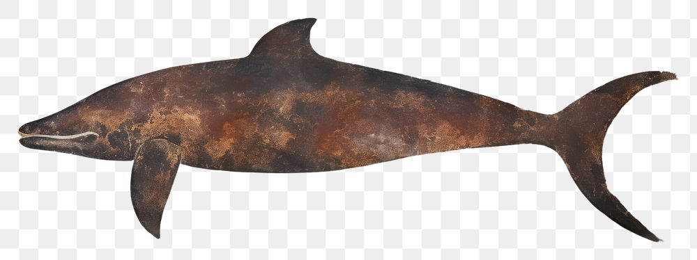 PNG Paleolithic cave art painting style of Whale ancient animal shark.