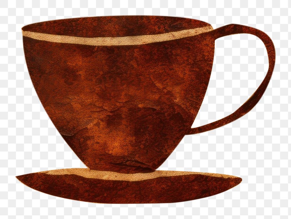 PNG Paleolithic cave art painting style of Coffee coffee cup mug.