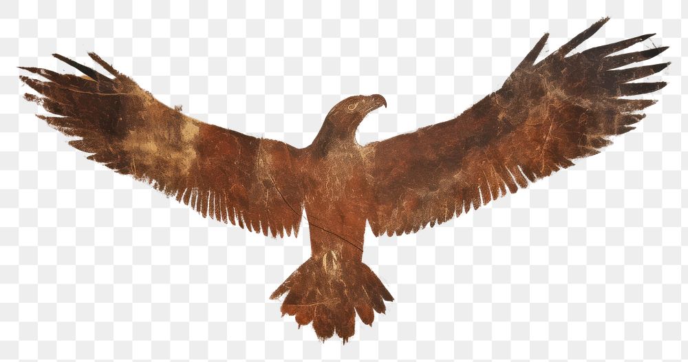 PNG Paleolithic cave art painting style of Eagle ancient vulture animal.