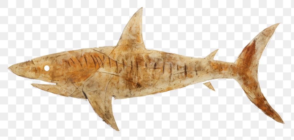 PNG Paleolithic cave art painting style of Shark shark animal fish.