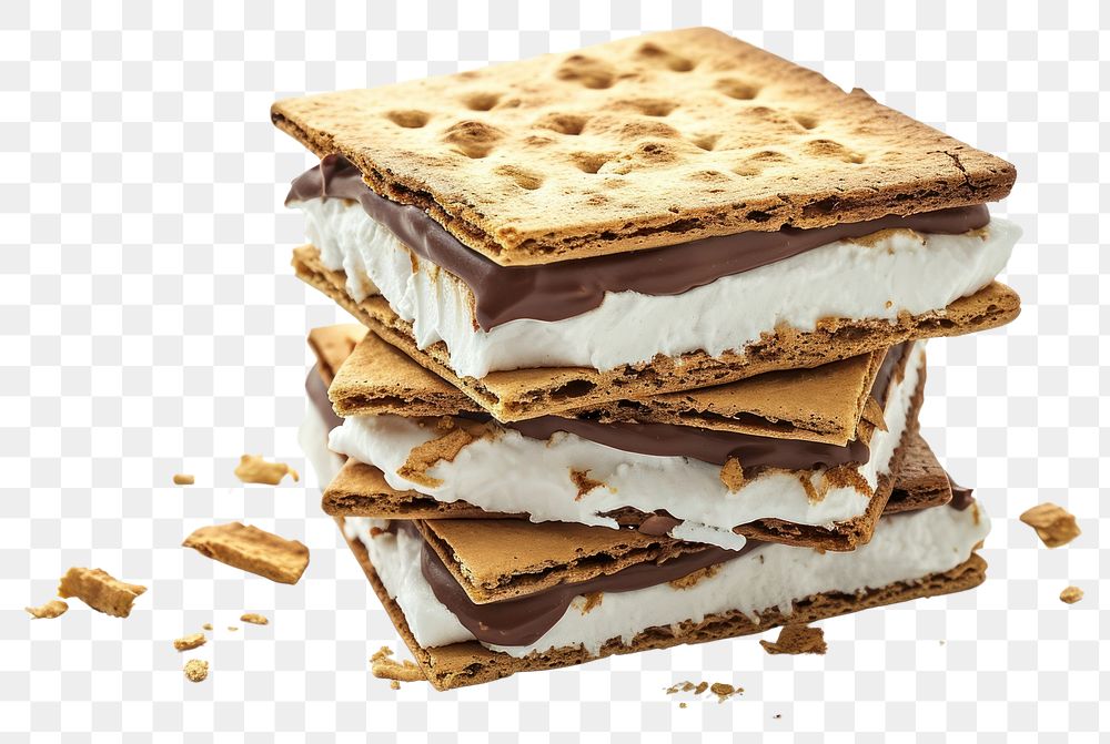 PNG Traditional american smore confectionery food white background.