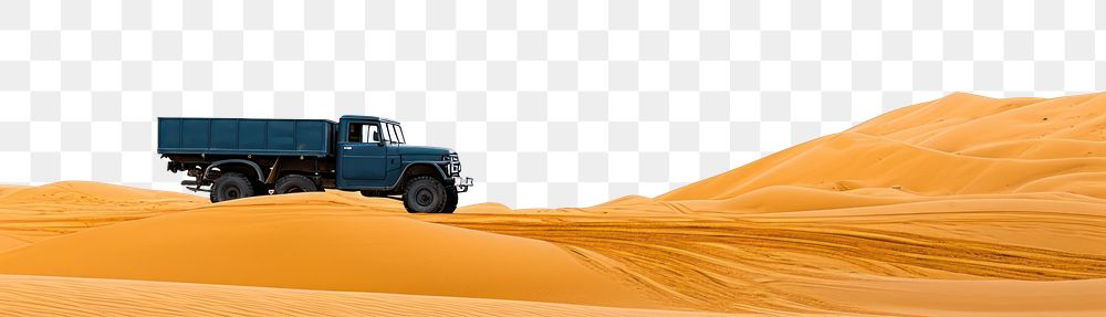 PNG Truck in the Sahara desert outdoors vehicle nature.
