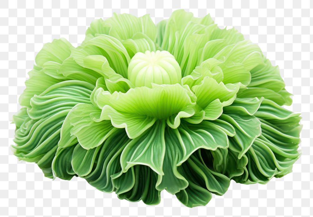 PNG Green mint sea anemone vegetable plant food.