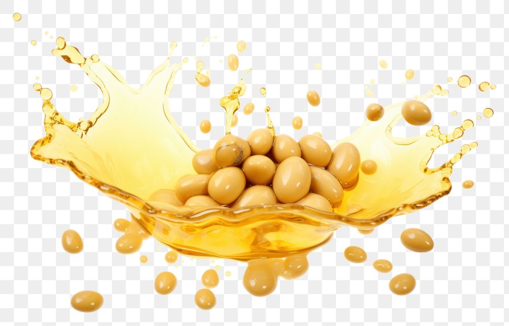 PNG Soybean oil splash with soy bean food white background simplicity.