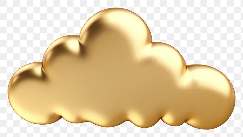PNG Cloud gold white background confectionery.