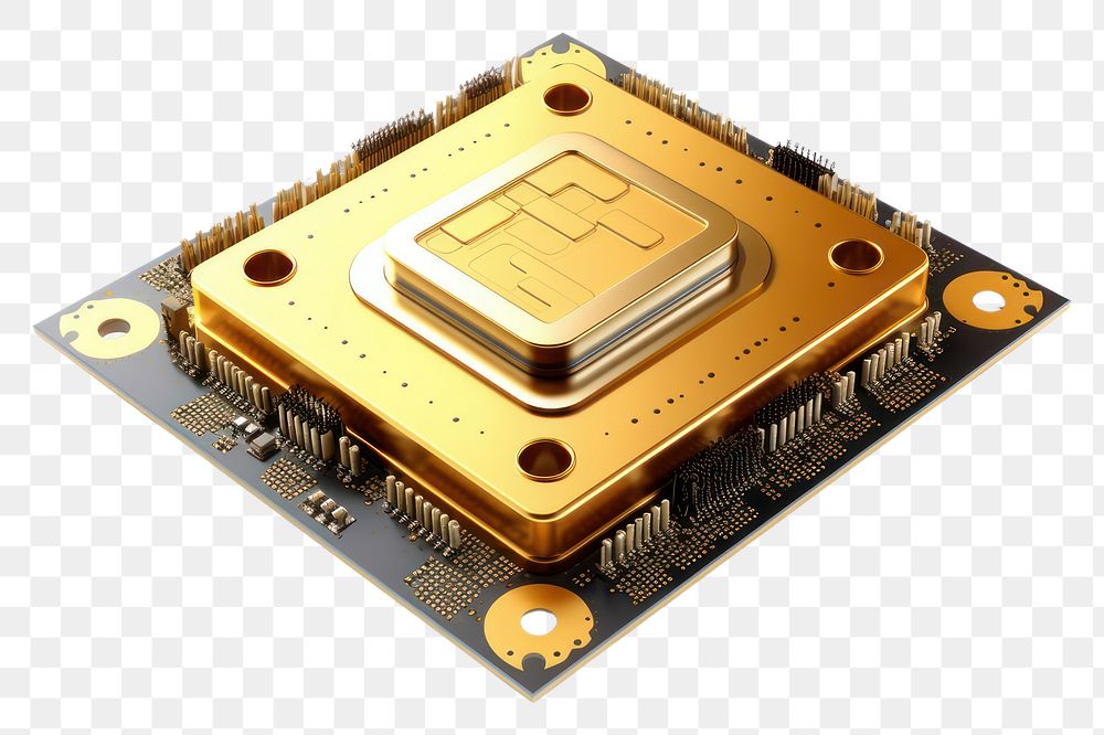 PNG Computer icon gold cpu white background.